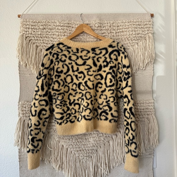 For Love & Lemons Angelina Leopard Cropped Cardigan - Picture 7 of 7